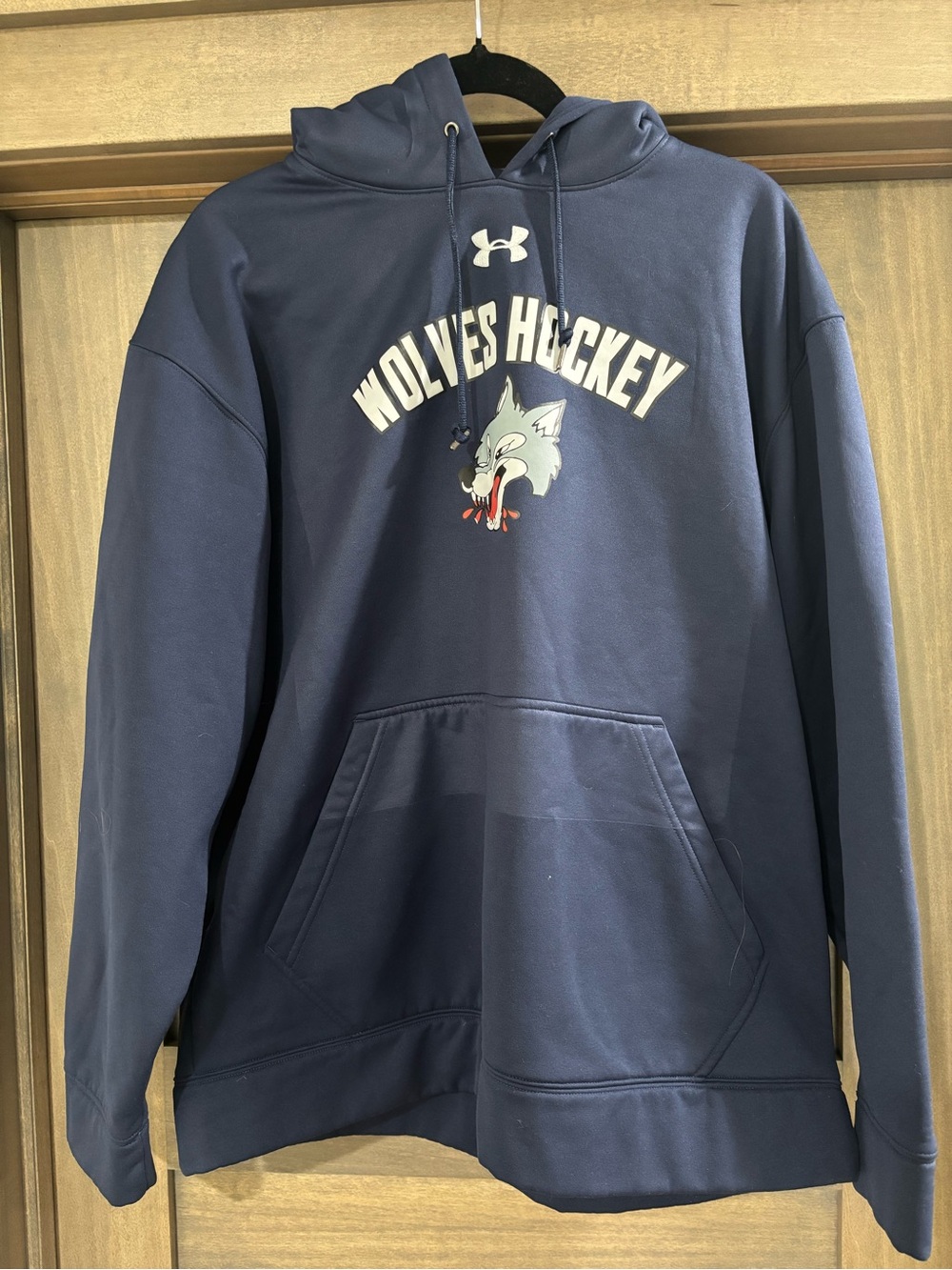 Under Armour Navy Blue Wolves Hockey Pullover Hoodie